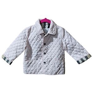 BURBERRY‎ Light Pink Quilted Toddler Jacket - Size 12M